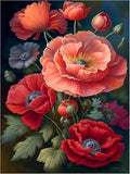 Paint by Numbers Kit for Adults, Poppy Paint by Numbers, Flowers Crafts for by MANDUN
