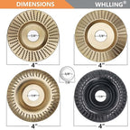 4PCS Wood Carving Disc Set for 4" or 4 1/2" Angle Grinder - Image 2