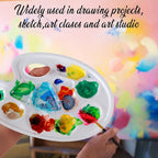 FANDAMEI 20 PCS Oval Paint Tray Palettes, Plastic Paint Tray Palette, Paint - Image 6