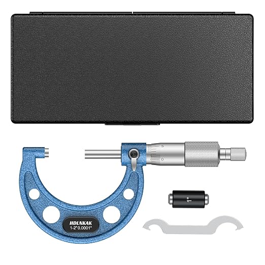 HDLNKAK Outside Micrometer, 1-2" Machinist Micrometer, 0.0001" Graduation - Image 6