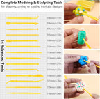 CiaraQ 86-Color Polymer Clay Oven Bake Modeling Kit | 14 tools, 3‑layer box - Image 5