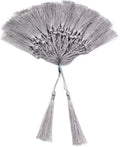 VAPKER 100 Pieces Silver Tassels 13cm/5-Inch Silky Handmade Soft Floss by VAPKER