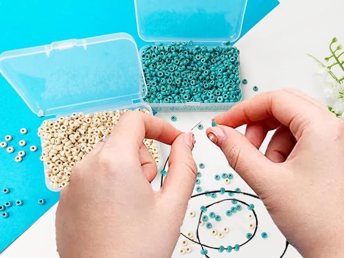 Natural Turquoise Seed Beads 4mm 1400pcs Small Stone Abacus Loose Rondelle - Image 5