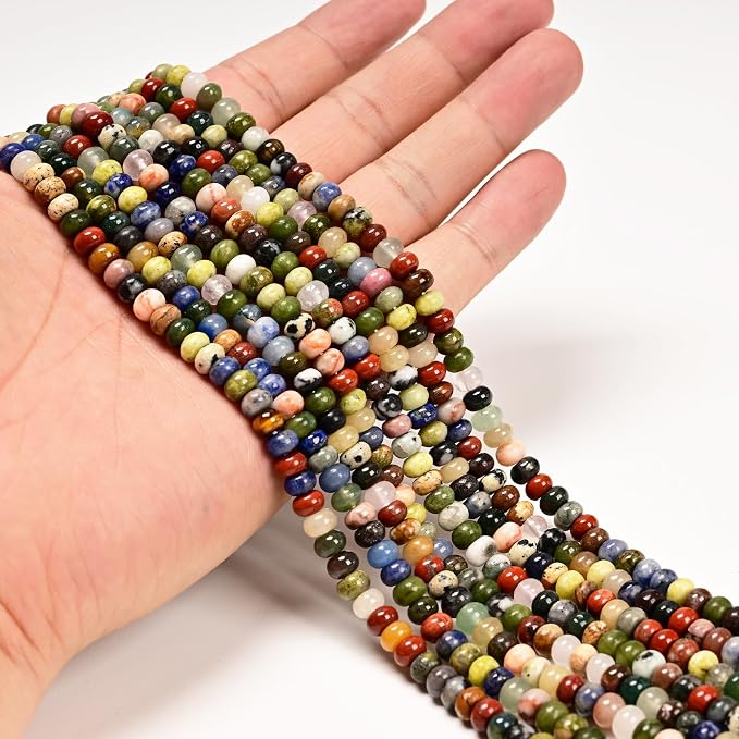 ICAI 4x6mm Natural Rondelle Beads – Loose Gemstone Spacers - Image 4