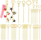 Ecoofor 50 Set Keychain Making Kit, 5 Style Metal Keychain Clips by Ecoofor