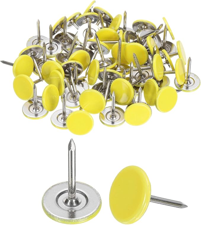 uxcell 150Pcs Upholstery Tacks, 11mmx15mm Flat Head Thumb Tack Decorative by uxcell