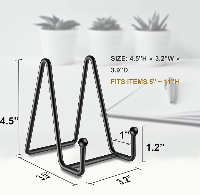 Hoewina Plate Stands for Display, Metal Frame holder stand for Book Holder - Image 2