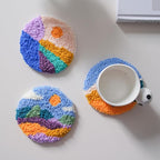 Avtytsda 6PCS Punch Needle Coaster Kit, Easy Punch Needle DIY Embroidery Set - Image 3