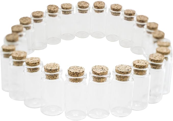 Super Z Outlet Mini Clear Glass Jars Bottles - Image 4