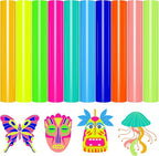 VINYL FROG 10 Sheets Neon Heat Transfer Vinyl Bundle 12"x10" Green & Yellow & by VINYLFROG