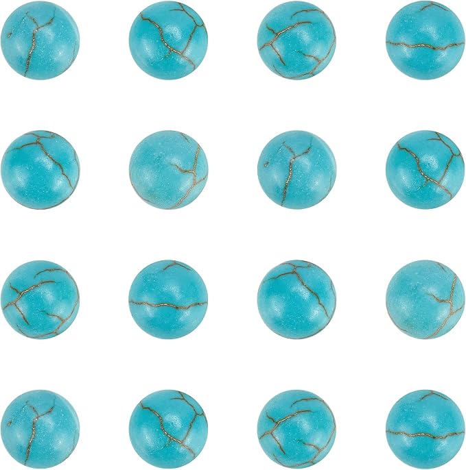 arricraft 100PCS Natural Stone Beads 6mm Turquoise Round Gemstone Loose Beads by ARRICRAFT