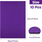 CHRORINE 10 Pcs Purple Felt Fabric Sheets Self Adhesive Felt Sheets 8 x 12 - Image 2