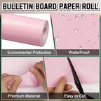 Inkspire Pink Bulletin Board Paper Roll, 14.8FTx47IN Large Reusable Waterproof - Image 3