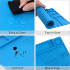 STREBITO Soldering Mat Electronics Repair Mat, Silicone Work Mat Heat Resistant - Image 6