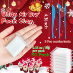 50 Pack White Air Dry Foam Clay, 1.12lb Soft Molding Lightweight Clays - Image 2