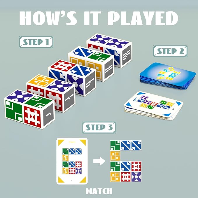 BBnote Matching Puzzle Game for Kids & Adults, Family Board Games Block for - Image 5