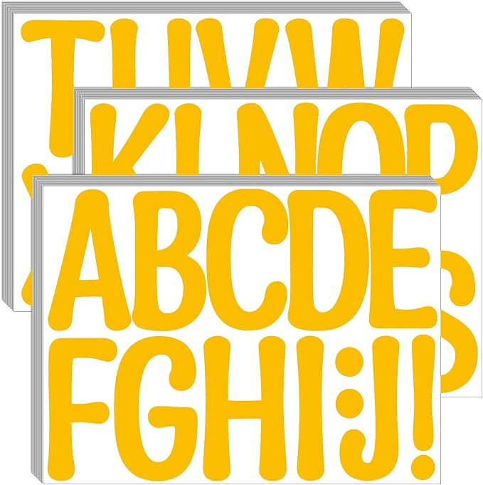 Bemeol 30 Sheets Large Letter Stickers 4 Inch Alphabet Letter Stickers Self by Bemeol