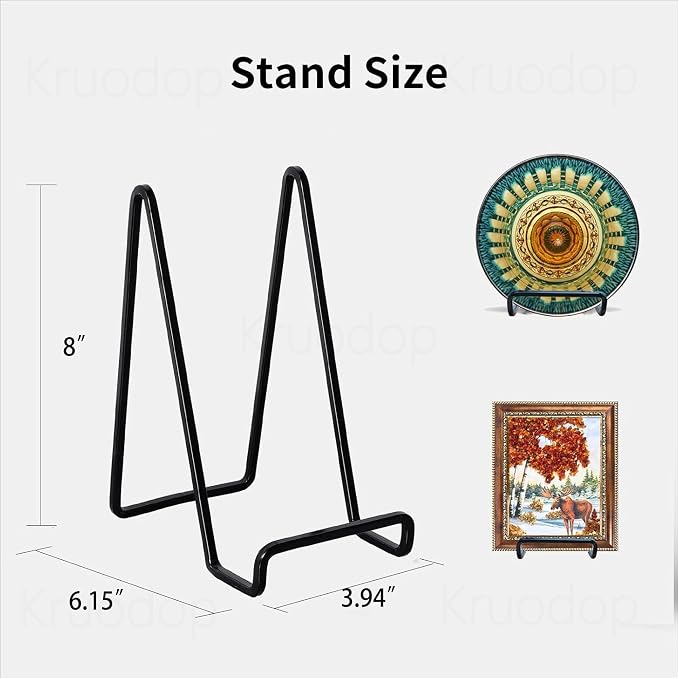 3 Pack 8 inch Metal Plate Stands - Image 2