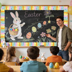 69 Feet Easter Bunny Bulletin Board Border Colorful Rabbit Die Cut Trim Border - Image 4