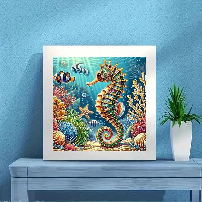 ZQEATRY Seahorse Coral Reef Special Shape Diamond Art Kits - Image 3
