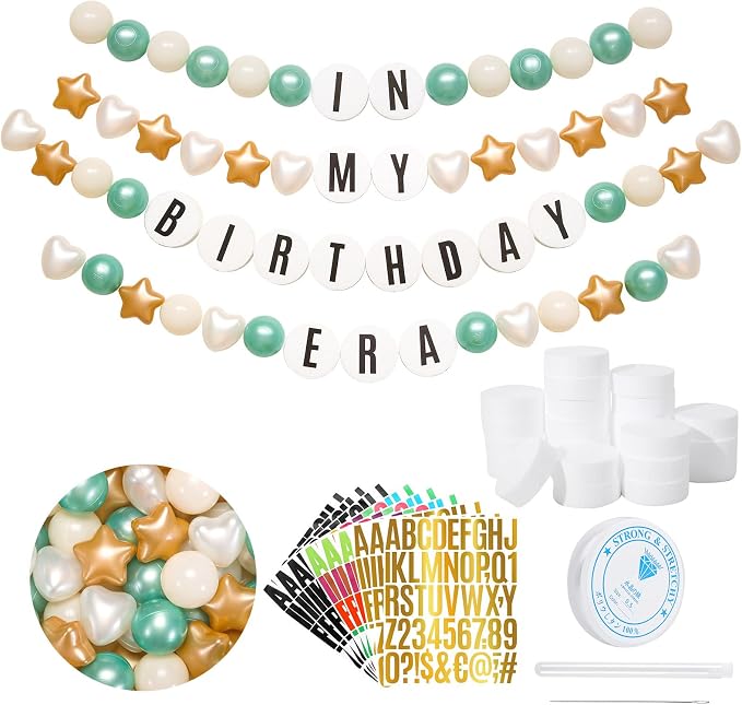 DIY Giant Friendship Bracelet Birthday Banner in My Birthday Era Banner Famous by Heopeis