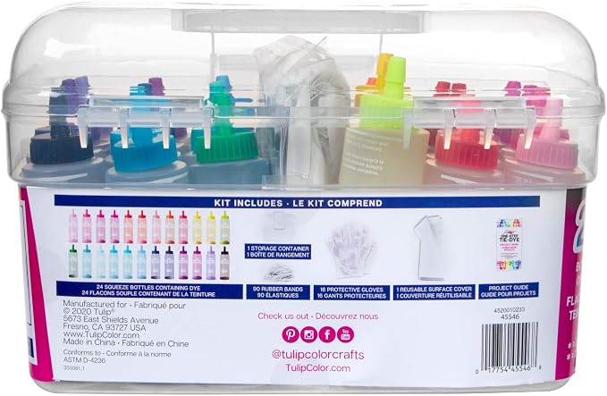 Tulip One-Step Tie-Dye Color Spectrum Tub, 24 Bottles, Rainbow Colors, - Image 2
