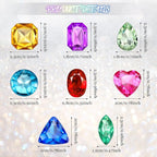 100 Pieces Toy Gems Pirate Treasure Jewels Fake Acrylic Gems Multicolor Bling - Image 2
