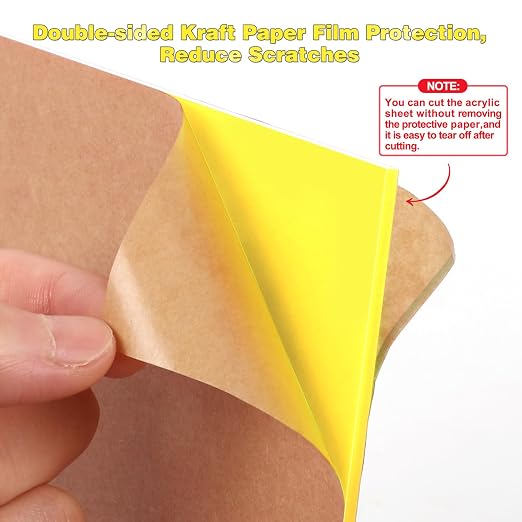 Adrattnay Yellow Acrylic Sheets 1/8 Thick, Opaque Acrylic Sheets Acrylic Panel - Image 4