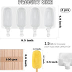 Sakolla 3 Pcs 4 Cavity Mini Popsicle Silicone Molds - Image 2