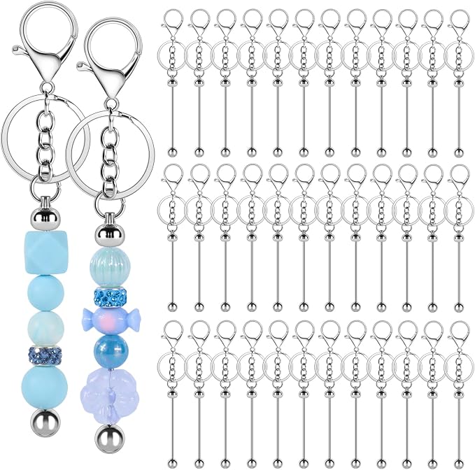 Beadable Keychain Bars Creative Customized Keychain Making Kit by Unknown