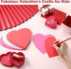90 Pieces Heart Cutouts Paper Hearts Heart Shape Cards 5.5 Inches Large - Image 3