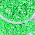 2000PCS AB Color Imitation Half Round Pearls Bead Loose Beads Gems, Mixed Sizes by UYTRDVG