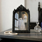 4x6 Black Picture Frame, Vintage Ornate Arched Photo Frame, Glass Front - Image 2