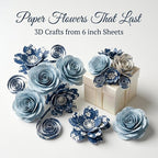 Scrapbook Paper & Scrapbooking Supplies, Vintage Blue 6x6 Double-Sided - Image 7