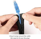 25ft - 1/4 inch Braided Cable Management Sleeve Cord Protector - Self-Wrapping - Image 2