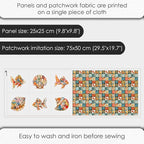 Patchwork Fish Cotton Fabric Panel – 6 Designs + Bonus Sheet 29.5×19.6 inch - Image 4