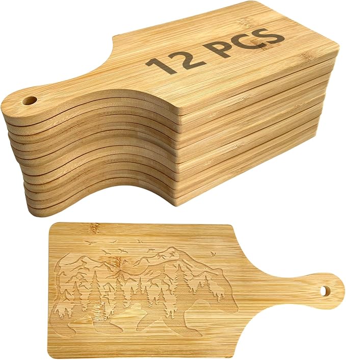 12 PCS 11" x 5" Cutting Board Bulk, Mini Charcuterie Boards, Wood Chopping by Unknown
