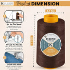 AK TRADING CO. 4-Pack Brown All Purpose Sewing Thread Cones of High Tensile - Image 2