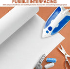 ZOMONETI Heavy Weight 17in x 30yd White Iron On Non-Woven Fusible Interfacing - Image 6