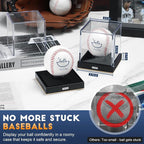 JupDec Baseball Display Case for Single Autograph Ball, UV Protected Stand Box - Image 5