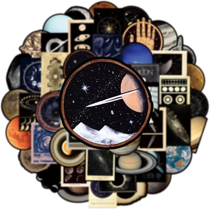 50Pcs Transparent Astronomy Stickers - Image 3