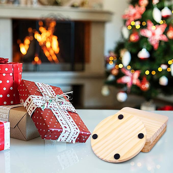 36 Pcs Unfinished Wood Coasters - Image 6