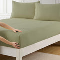 Twin Fitted Sheet Only with Full Elastic & Built in Corner Sheet Straps to by SweetHomeCollection