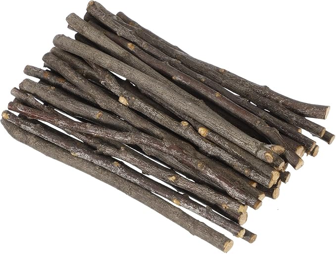 PATIKIL 25 Pcs 8inch Wood Log Sticks, 0.28-0.39inch in Diameter Natural by PATIKIL
