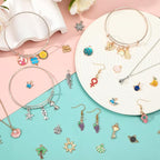 SANNIX 90Pcs Bangle Charms for Jewelry Making - Image 2