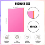 Lesnlok Colored Acrylic Sheets1/8 inch Thick 3mm 12 Pack 5 x 7 Clear Colored - Image 3