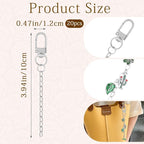 Chuyau 20pcs Silver Keychain Making Kit Swivel Snap Hook Lobster Claw Clasps - Image 2