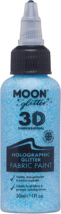Moon Glitter - Holographic Glitter 3D Fabric Paint - 1.01fl oz - Blue - Textile by Moon+Glitter