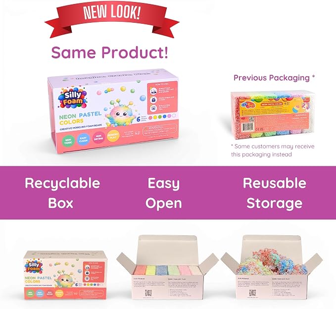 Silly Foam, Creative Modeling Foam Beads, Arts & Crafts, Sensory Play, Travel - Image 3