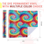Tintnut Tie Dye Permanent Vinyl Roll 12in x 5ft Permanent Adhesive Vinyl | - Image 2